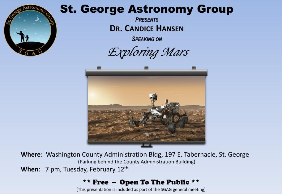 Dr. Candice Hansen - 'Exploring Mars'